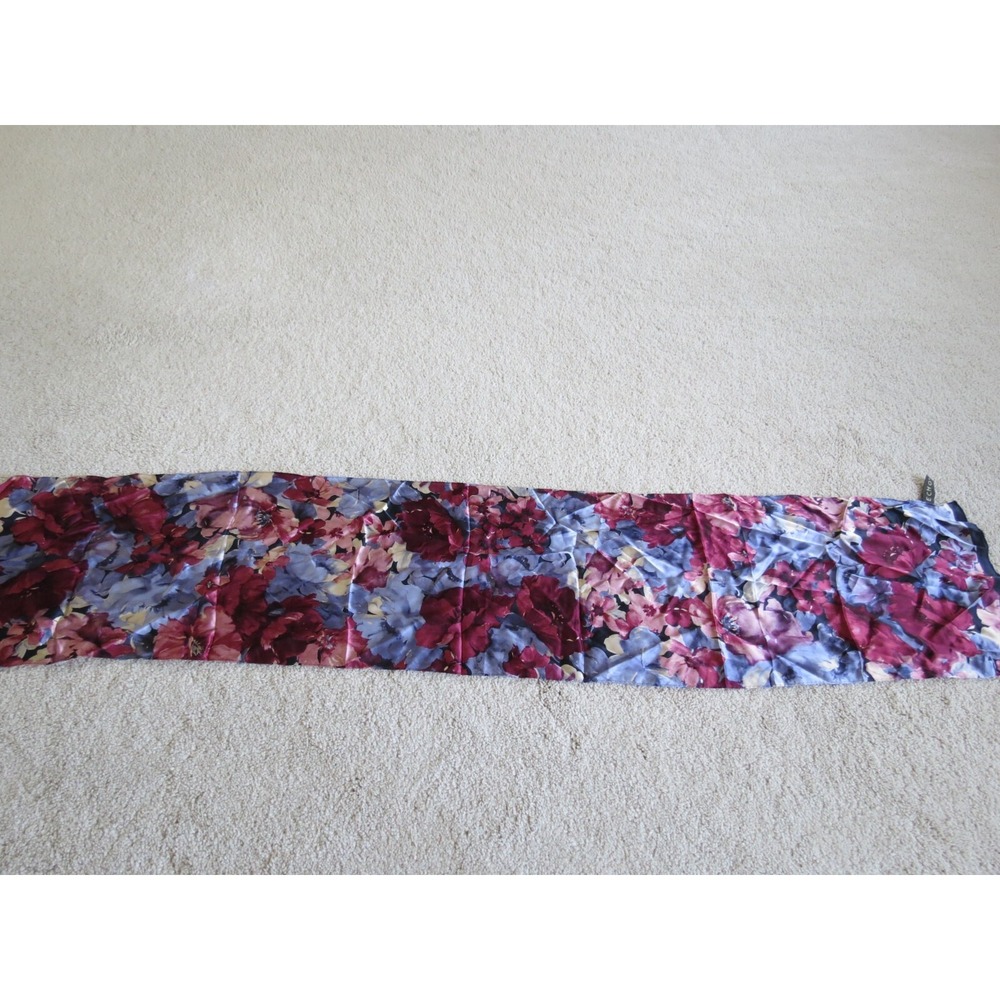 Echo Silk Purple Floral Scarf 51" x 11"